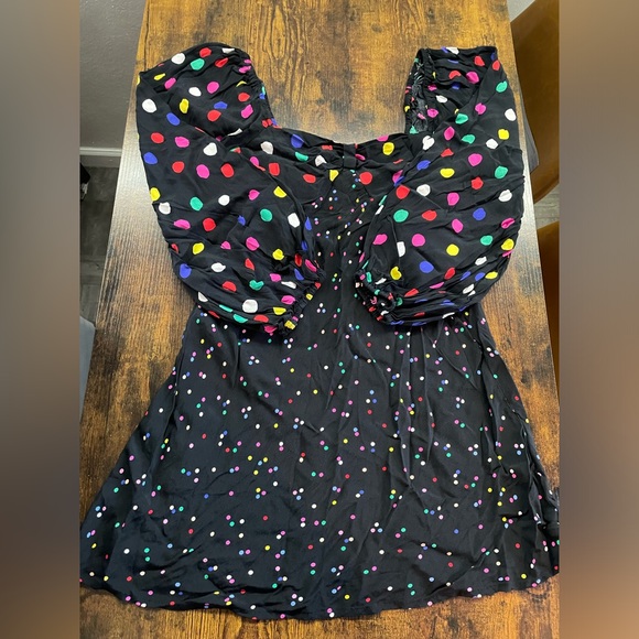 Rixo Polka Dot Long Sleeve Swing Dress - Picture 3 of 14